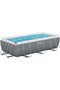 Power Steel Swimming Pool Complete Set | Above Ground Rectangle Paddling Pool, 13'3" - 2