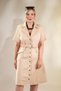 1122538 Women's Plus Size Belted Gabardine Dress Beige - 7