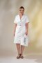 1122538 Women's Plus Size Belted Gabardine Dress White - 5