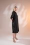 111966 Women's Plus Size Button Detailed Dress Black - 7