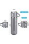 Vacuum Insulated Flask 500ml/17.6oz Stainless Steel Thermo-Bottle with Cup for Coffee Water Hot and - 4