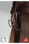 Silver Color Half Moon Metal Hair Clip 5 cm Small Size