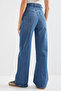 Women's Wide Leg Palazzo Trousers Navy Blue 1266 - 5