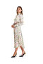 Patterned Shirt Dress with Long Sleeves - 3
