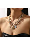 Gold Silver Color Za Necklace