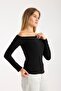 Women's Long Sleeve Wide Neckline Stretchy Blouse – Modern and Elegant 3007 - 2