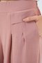Women's Wide Leg Pleated Trousers Dusty Rose 1298 - 5