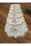 6 Pieces Gold Daisy Brooch Gold Embroidered Coffee Side Cocktail Presentation Napkin - 2