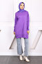 Purple Mercerized Casual Knitwear Tunic - 2