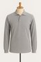 Unisex Polo Neck Long Sleeve School T-Shirt Gray 130100