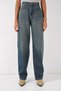 Women's High Waist Baggy Trousers Indigo 1289 - 2