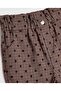 Patterned Pants with Button Closure - 3