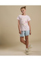 Graphic Print T-Shirt with Crew Neck and Short Sleeves - 3