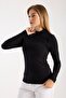 Women's Long Sleeve Half Neck Ribbed Blouse – Stretchy and Comfortable 3005 - 2