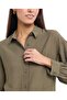 Solid Shirt Tunic with Classic Collar and Long Sleeves - 5