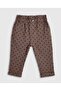 Patterned Pants with Button Closure
