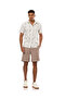 Textured Shorts with Button Closure