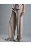 Ribbed Wide Leg Pants with Drawstring Waist - 4