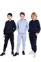 3-Piece Flat Printed Kangaroo Pocket Hooded Boy's Track Suits