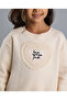 Appliqued Sweatshirt with Crew Neck and Long Sleeves - 5