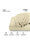 Supersoft 1 Piece Fitted Sheet 120x200+20cm, Single Size Bed sheet - Beige - 4