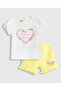 Embroidered Top and Shorts Set