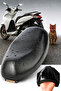Mondial 125 Mc Roadracer Compatible Motorcycle Leather Saddle Cover Canvas- - 4
