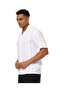 Striped Shirt with Revere Collar and Short Sleeves - 2