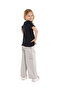 Textured Top with Crew Neck and Short Sleeves - 2