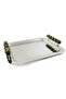 Branch Metal Tray with Wooden Handle 44X34X7Cm