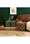 FFD Reflective Nested Side Tables (Set of 2) - Golden Metal Frame Coffee Tables - 4