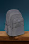 Crinkle Fabric Large Internal Volume Casual Middle School High School Gray Backpack - 2