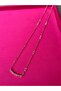Milena Istanbul Baguette Stone Waterway X Chain Necklace - 3