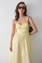 Yellow Waist Detailed Poplin Dress - 2001 - 8