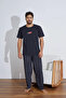 Summer Cotton Single Jersey (Single Jersey) Men's Pajama Set - 2