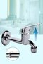 Mix Bathroom Faucet with On/Off Aerator Long Wall Mounted Sink Toilet Garden Faucet Long Body Modern - 2