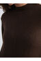 Brown Crew Neck Knitwear Dress - 4