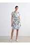 Esvab • Modern & Distinctive Zero Roba Collar Floral A-Line Dress