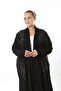 Women's Lycra Viscose Black Pul Detailed Large Size Cardigan - 6