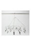 Stainless Steel Round Shaped Clothes Hanger Silver 34.5cm