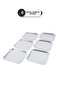 Set of 6 Square Shiny Metal Presentation Trays – Coffee Side Turkish Delight/Cookie/Treat Serving Plate - 3