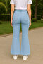 Alin Women's Snow Light Blue Spanish Leg High Waist Lycra Flare Comfortable Stretch Jeans - 3