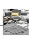 FFD Modern Clear Glass Coffee Table – Square Nesting Table with Sturdy Metal Frame Table - 2