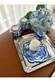Toile De Jouy Cocktail Napkin, Blue Color, 15 Cm, 2 Pieces - 4