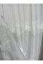 Lina Premium Bamboo Cream Tulle Curtain |   Heavy Weight, 1/3 Tight Pleats, No Ironing Required - 2