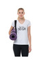 Yoga Time Visual Women's V-Neck 100% Cotton Design T-Shirt - 2