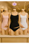 Women's Clothing Lace Detailed Viscose - Lycra 3 Pieces String Strap & Panties Set Ll.Il.2421.011