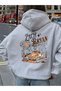 Gray Women's Gray Zach Bryan Printed Hooded Hoodie