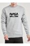 Gray Men's Gray Nasa 1987 Printed Crew Neck Oversize