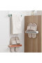 Wall Mounted Towel And Shoes Double Layer Plastic Hook White 27x4x4.5cm - 4
